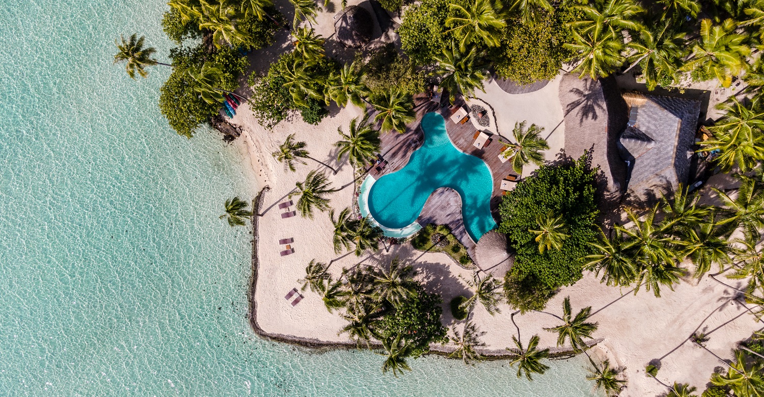 Aerial Pool View | Credit: Le Taha'a by Pearl Resorts