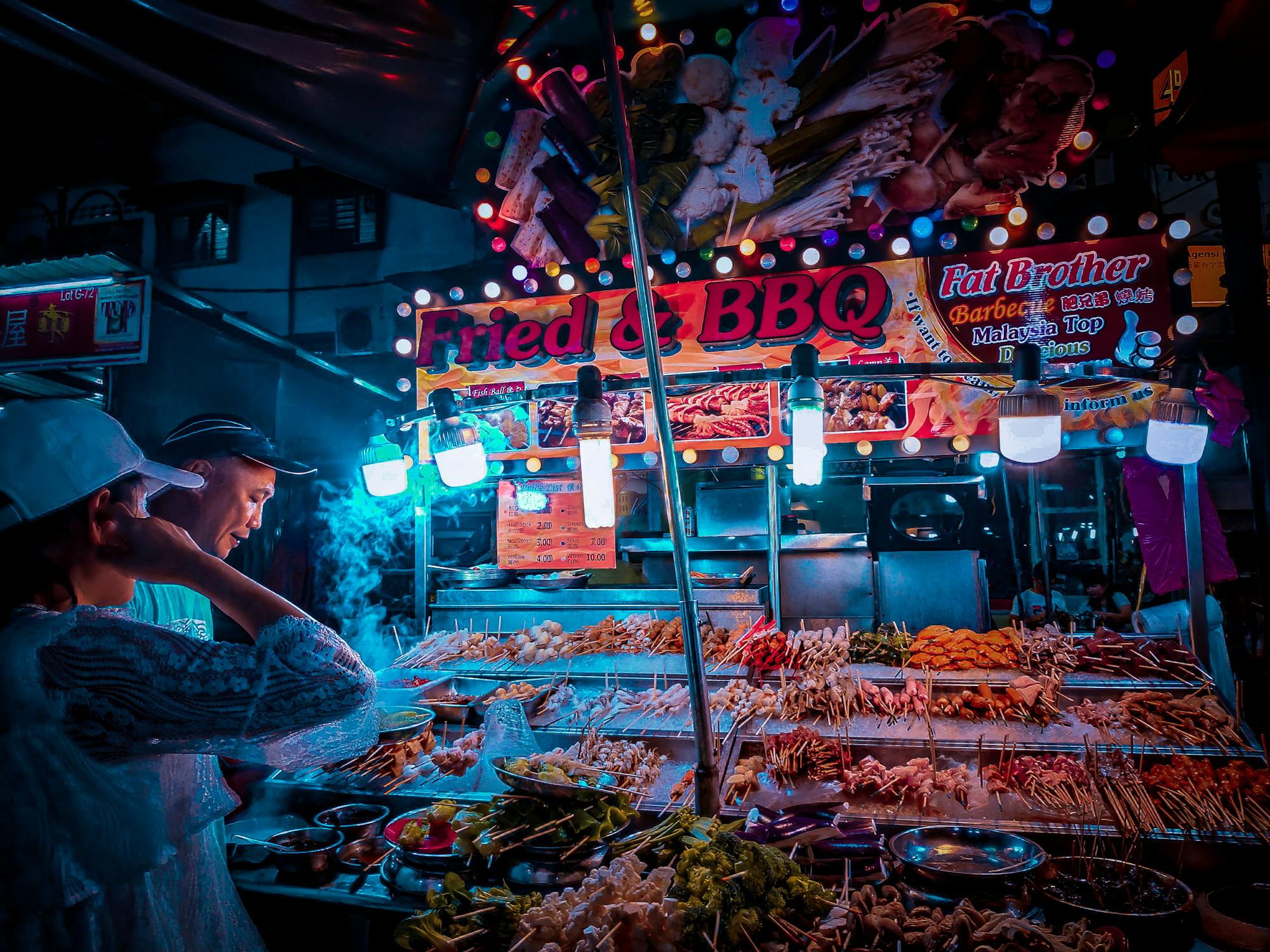 A food stall in Kaula Lumpur, Malaysia