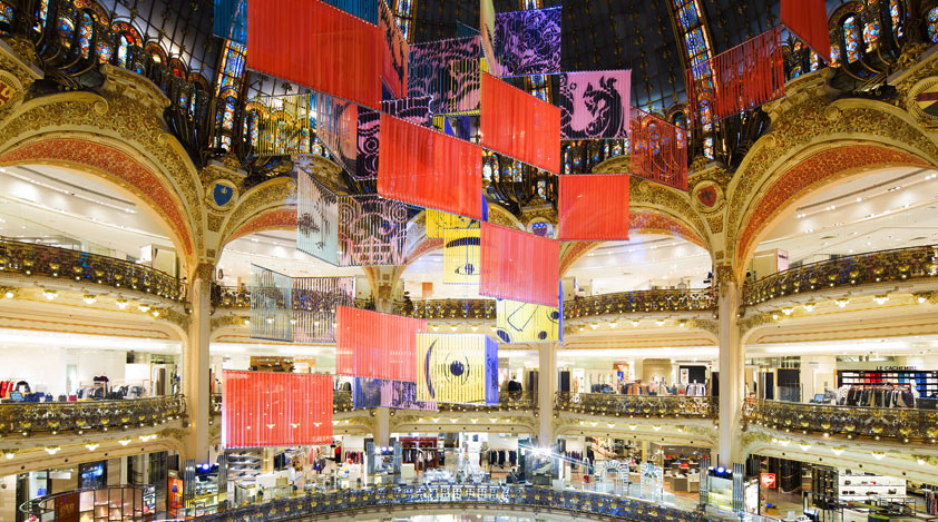 Christmas shopping at Galeries Lafayette in Paris