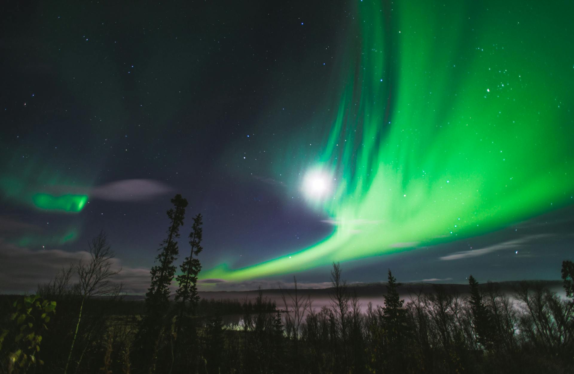 Aurora Borealis in the evening