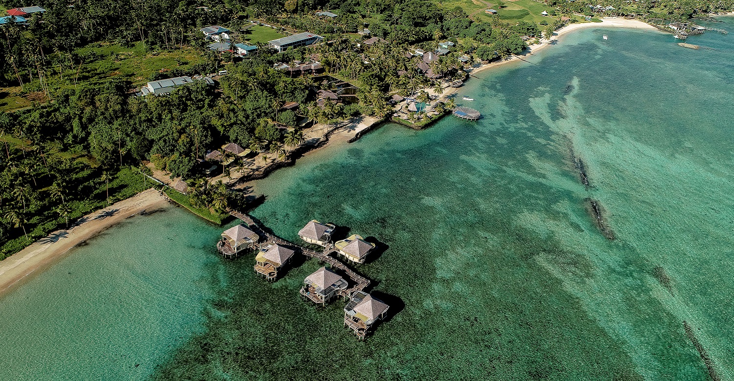 Aerial View of Coconuts Beach Club Resort & Spa | Image Credit Sinalei Reef resort & Spa
