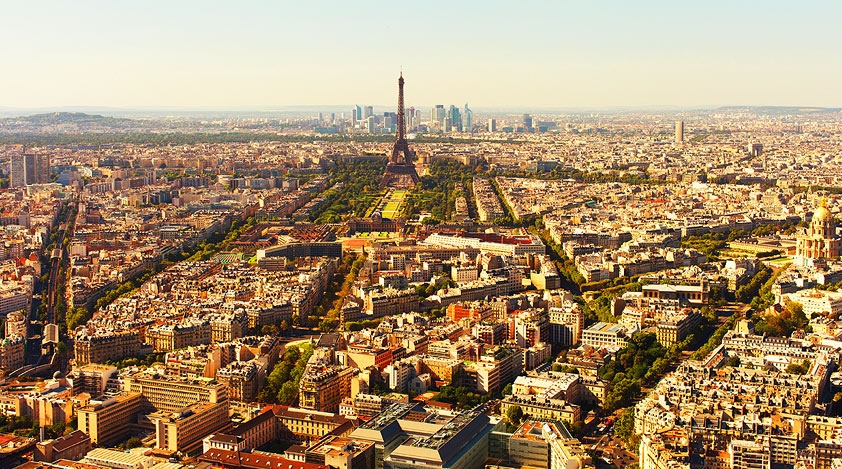 Aerial view of Paris