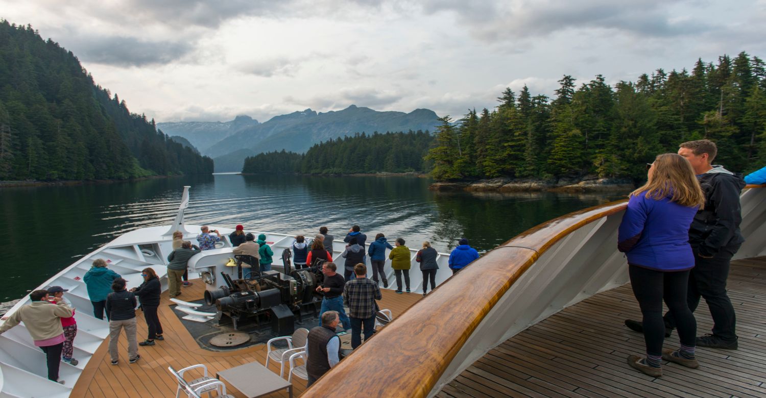 Cruising Red Bluff Bay Safari Endeavour | Credit: Un-Cruise