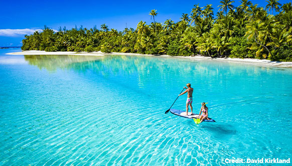 Warm turquoise blue water year round