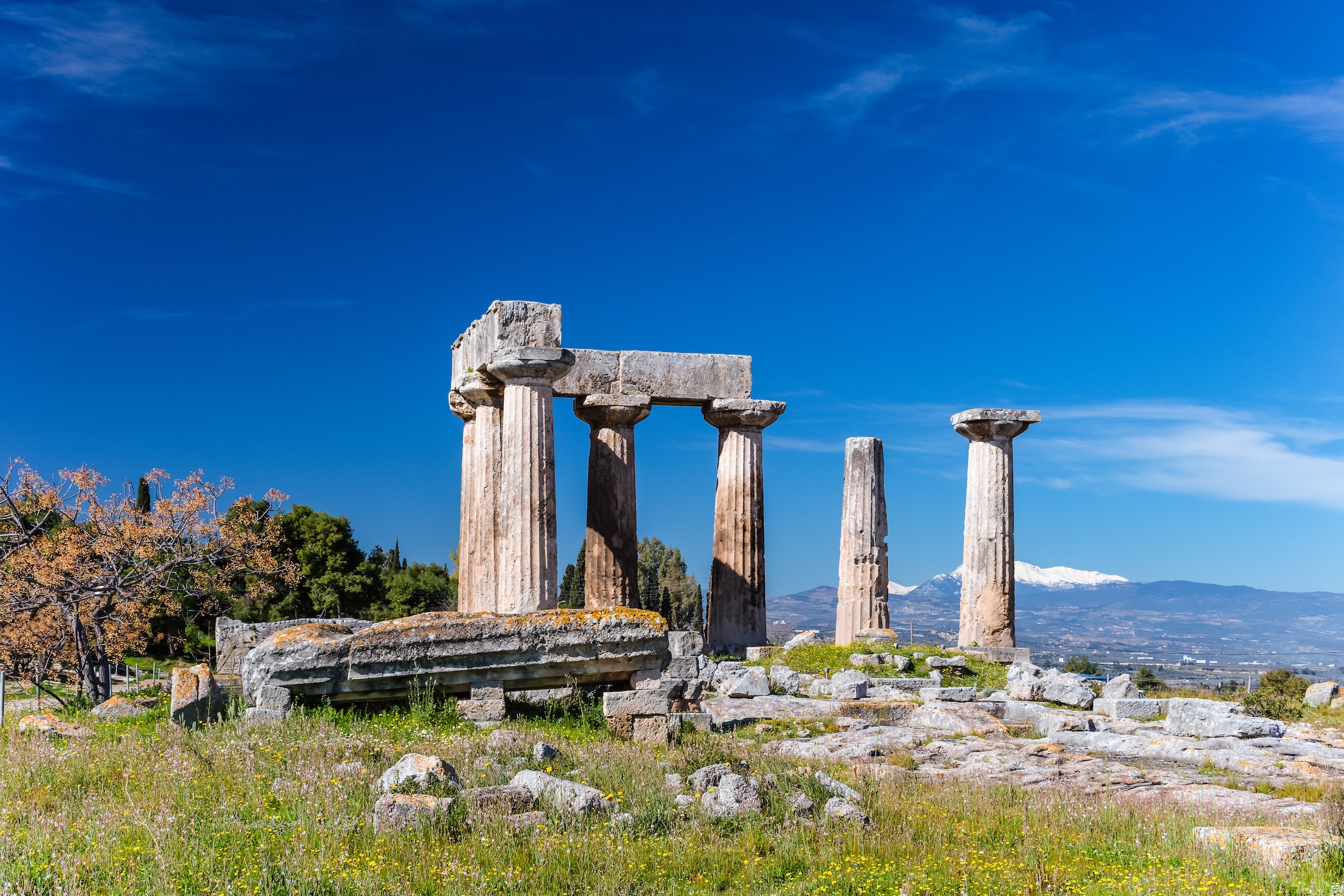 Ruins of theTemple of Apollo in Ancient Corinth