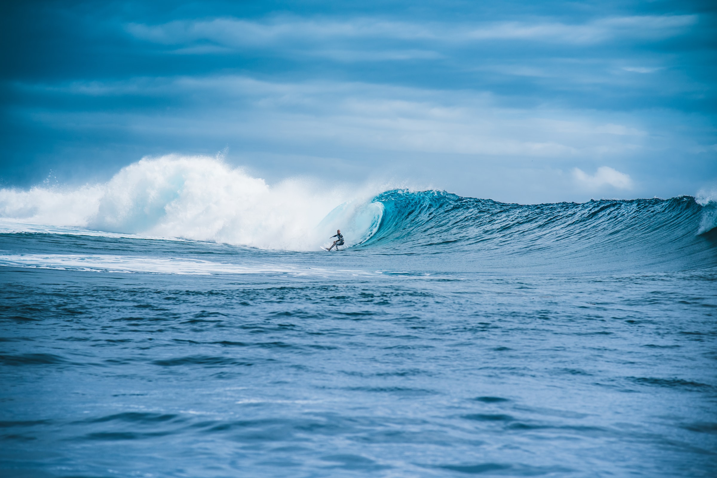 man surfing tahiti