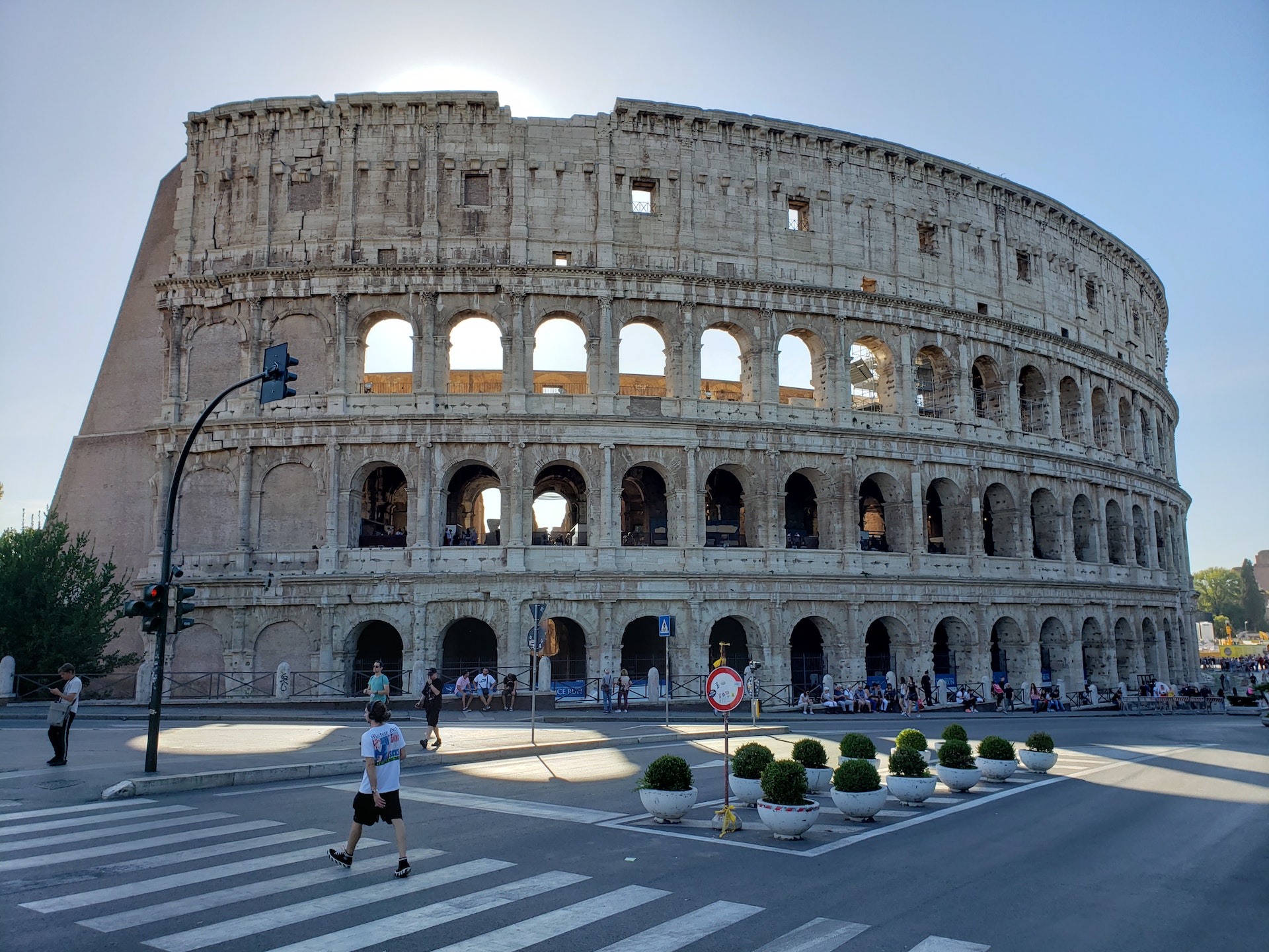 the colosseum in the daylight