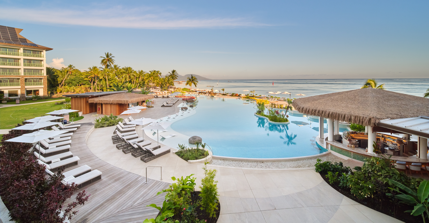 Pool View | Credit: Hilton Hotel Tahiti