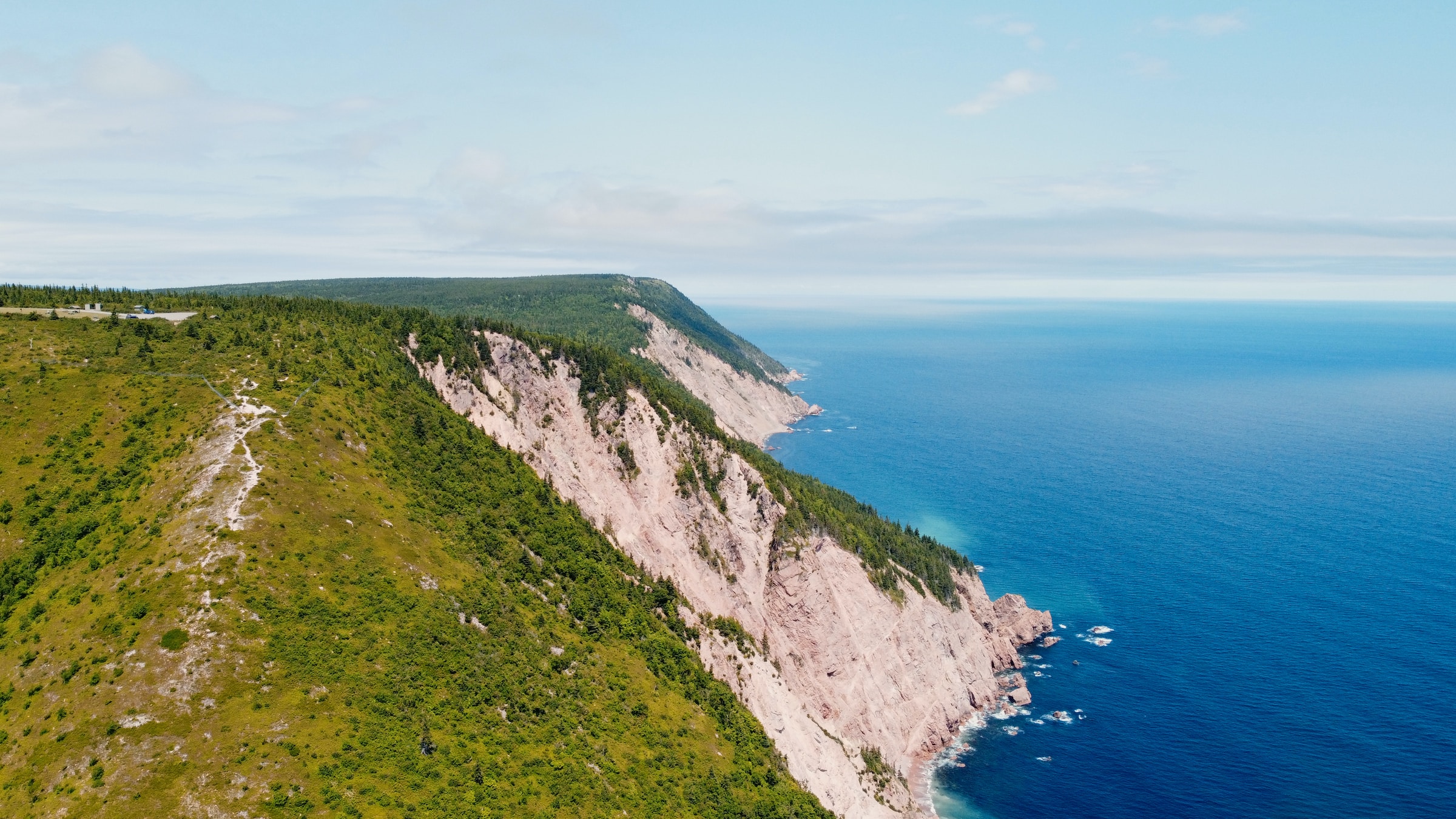 A stunning view of Cape Breton Island’s ocean cliffs from the Cabot Trail.