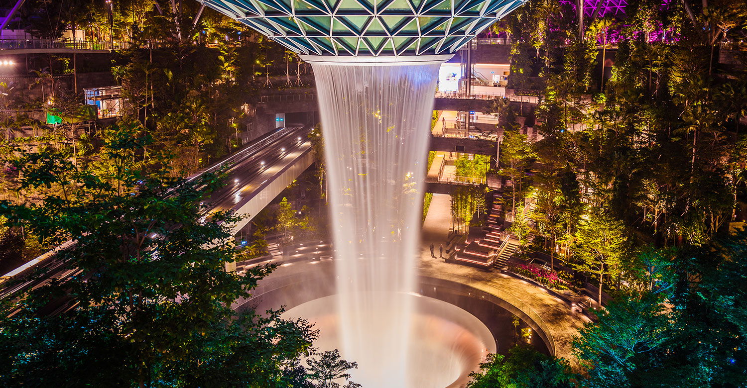 HSBC Rain Vortex at Night