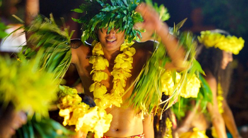 Traditional dancing in Tahiti
