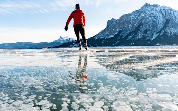 Ice Bubbles on Abraham Lake