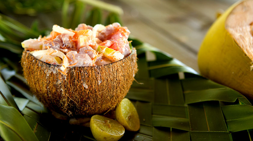 Tahitian gastronomy is a fantastic blend of Polynesian tradition with a French twist.