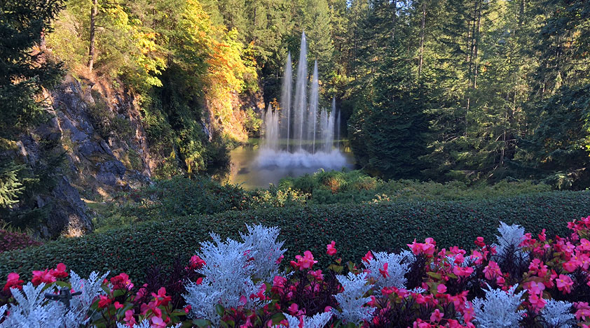 The beautiful Butchart Gardens in Victoria